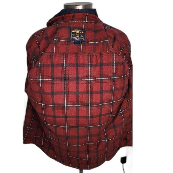 Woolrich Deep Navy Lined Button Up Flannel Shirt Size L - Picture 5 of 10